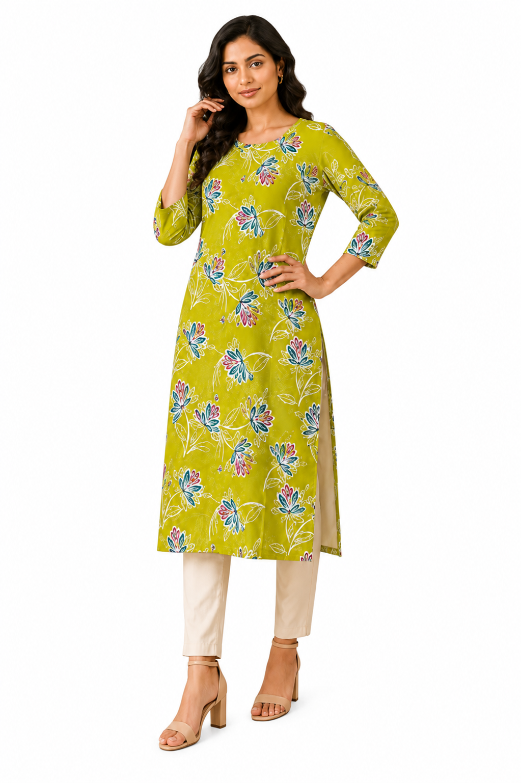 Printed Crepe Kurtas Combo Pack of 4