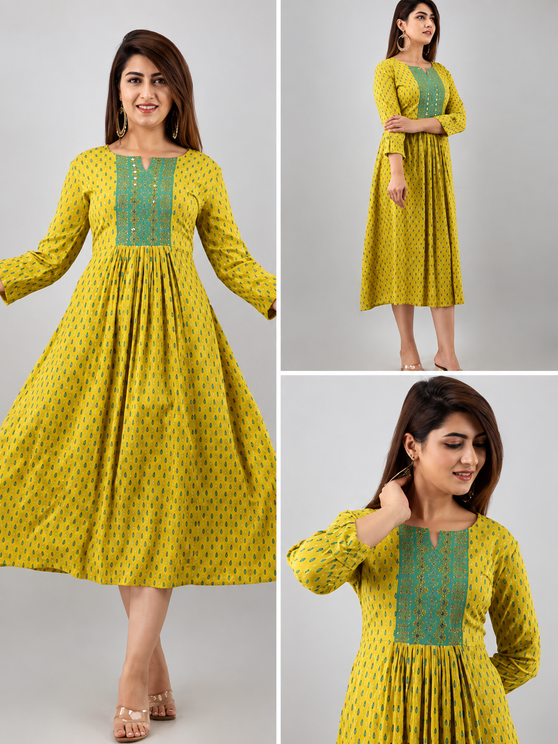 Trendy Printed Embroidered Rayon Kurti for Women