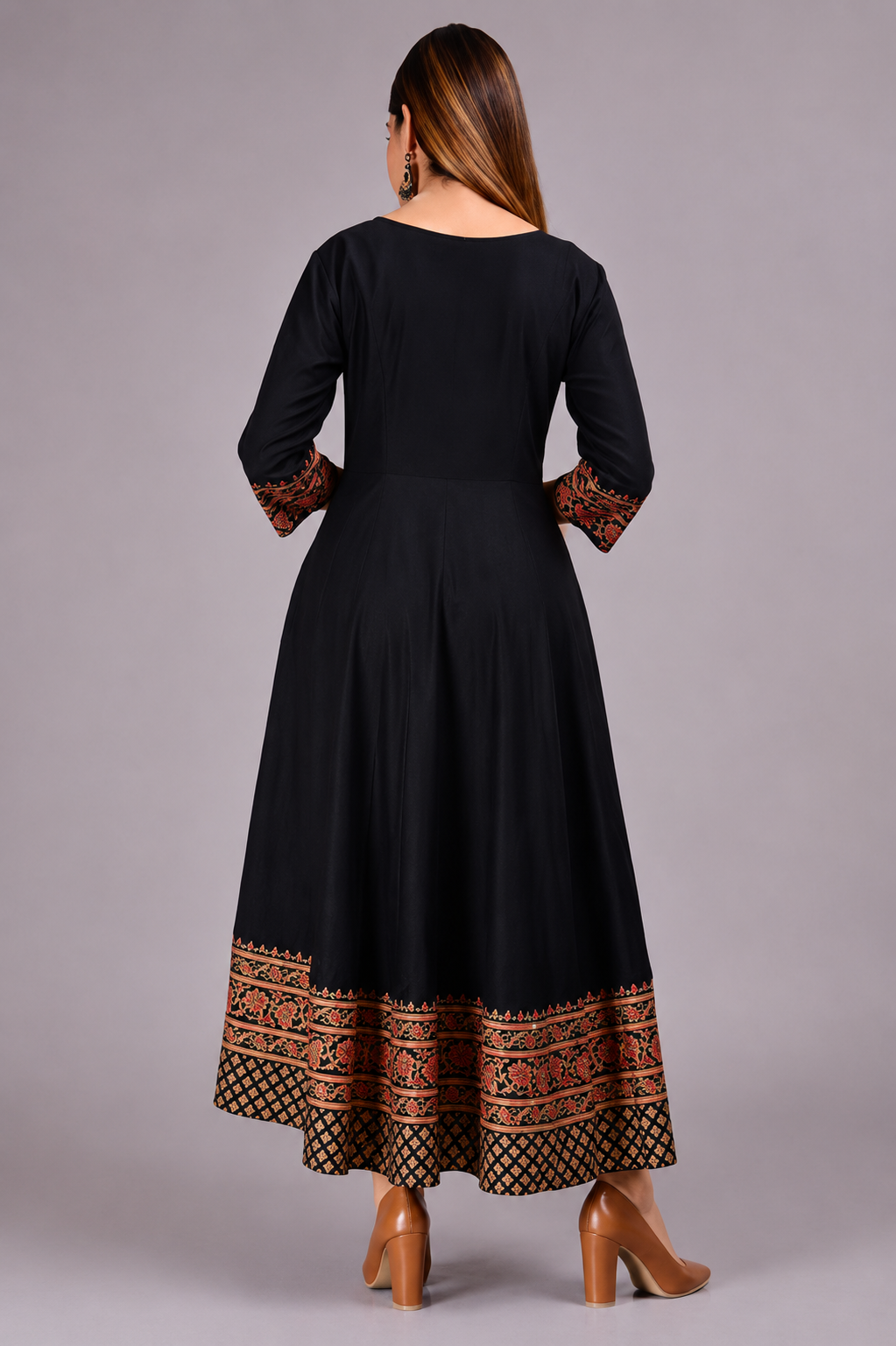 Black Anarkali Kurti for Women