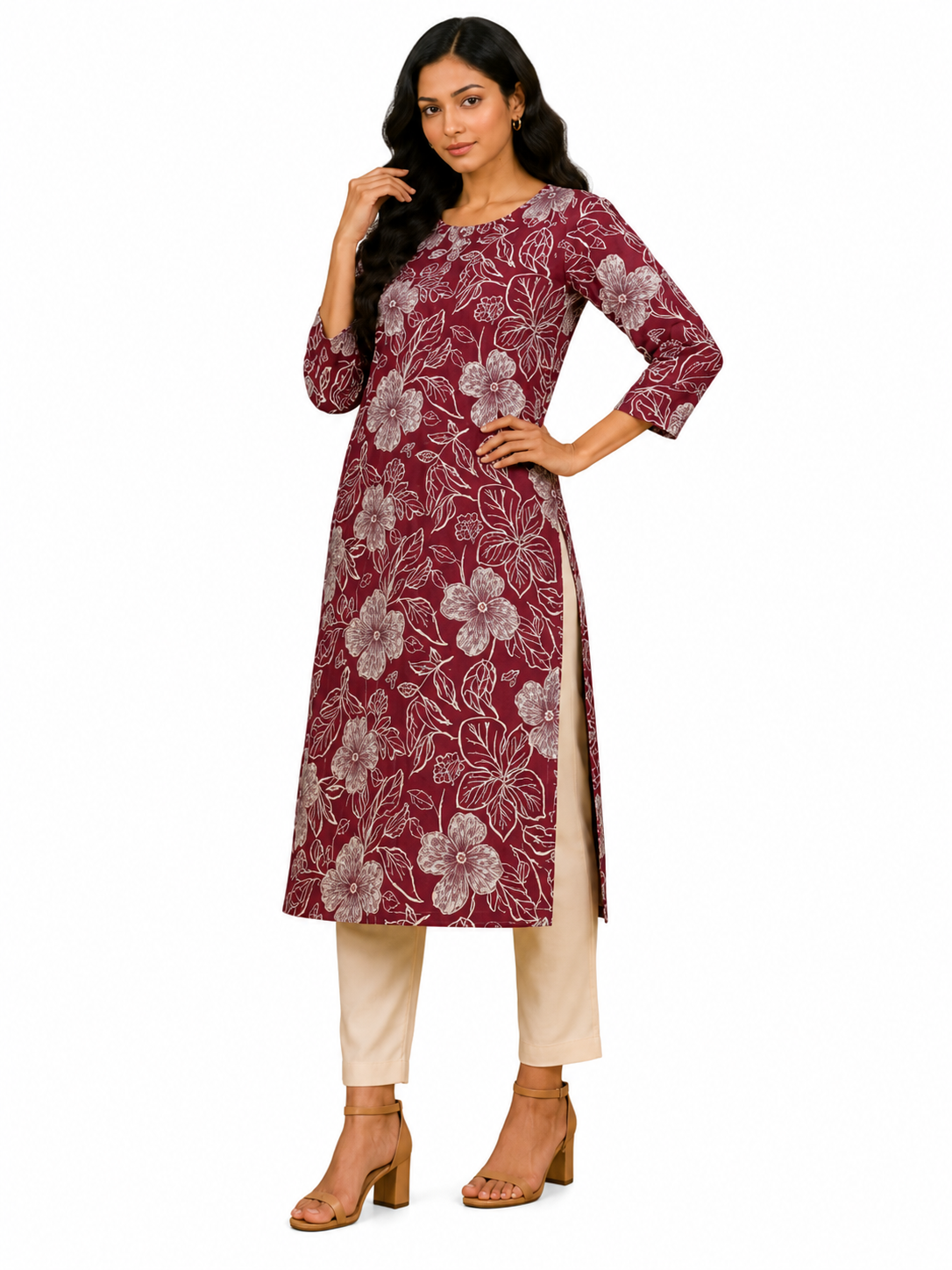 Women Printed Crepe Kurtas Combo Pack of 4