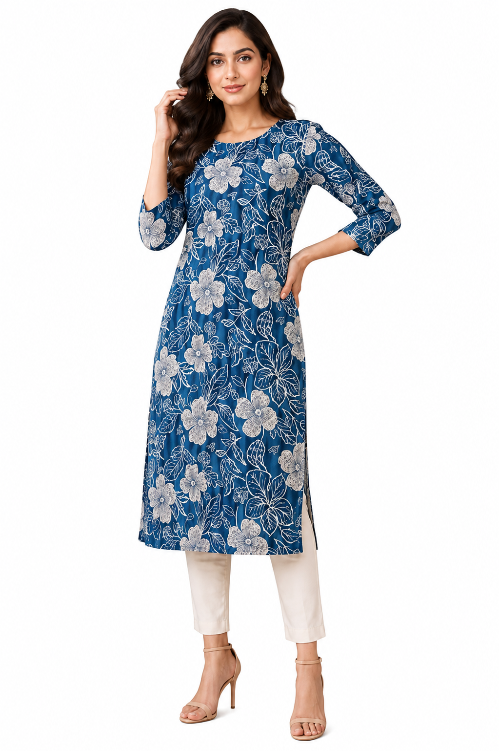 Printed Crepe Kurtas Combo Pack of 4