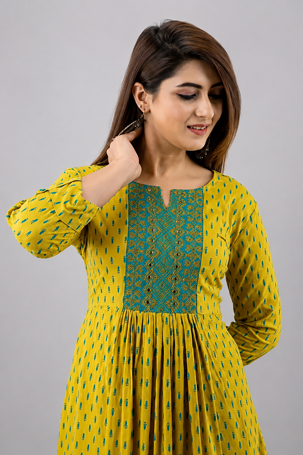 Trendy Printed Embroidered Rayon Kurti for Women