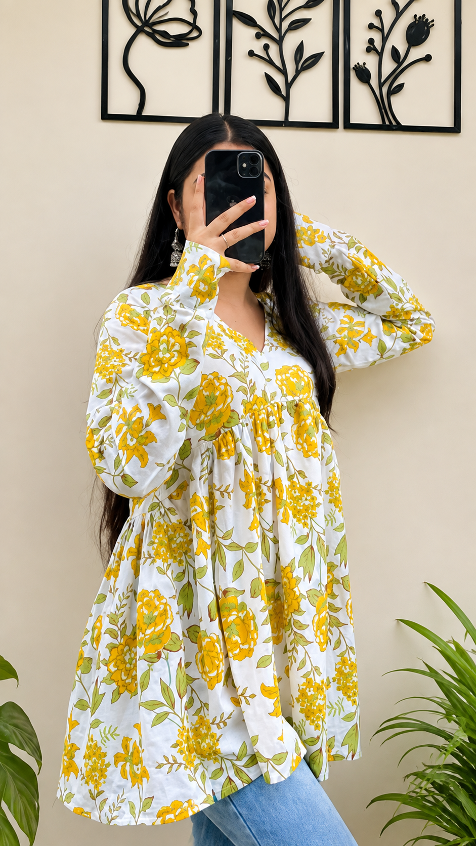 Women's Floral Printed Peplum Tops Combo Pack of 2